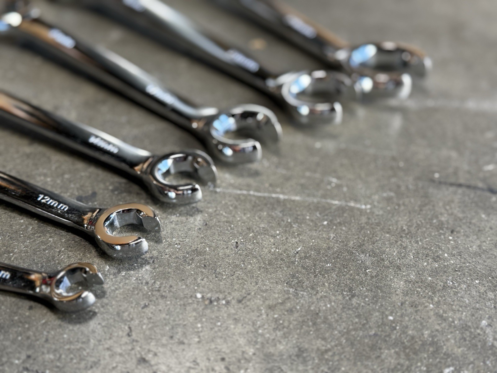 6pcs 1/4” To 1” SAE 15degree Offset Flare Nut Line Wrench Set HVAC Gas Lines