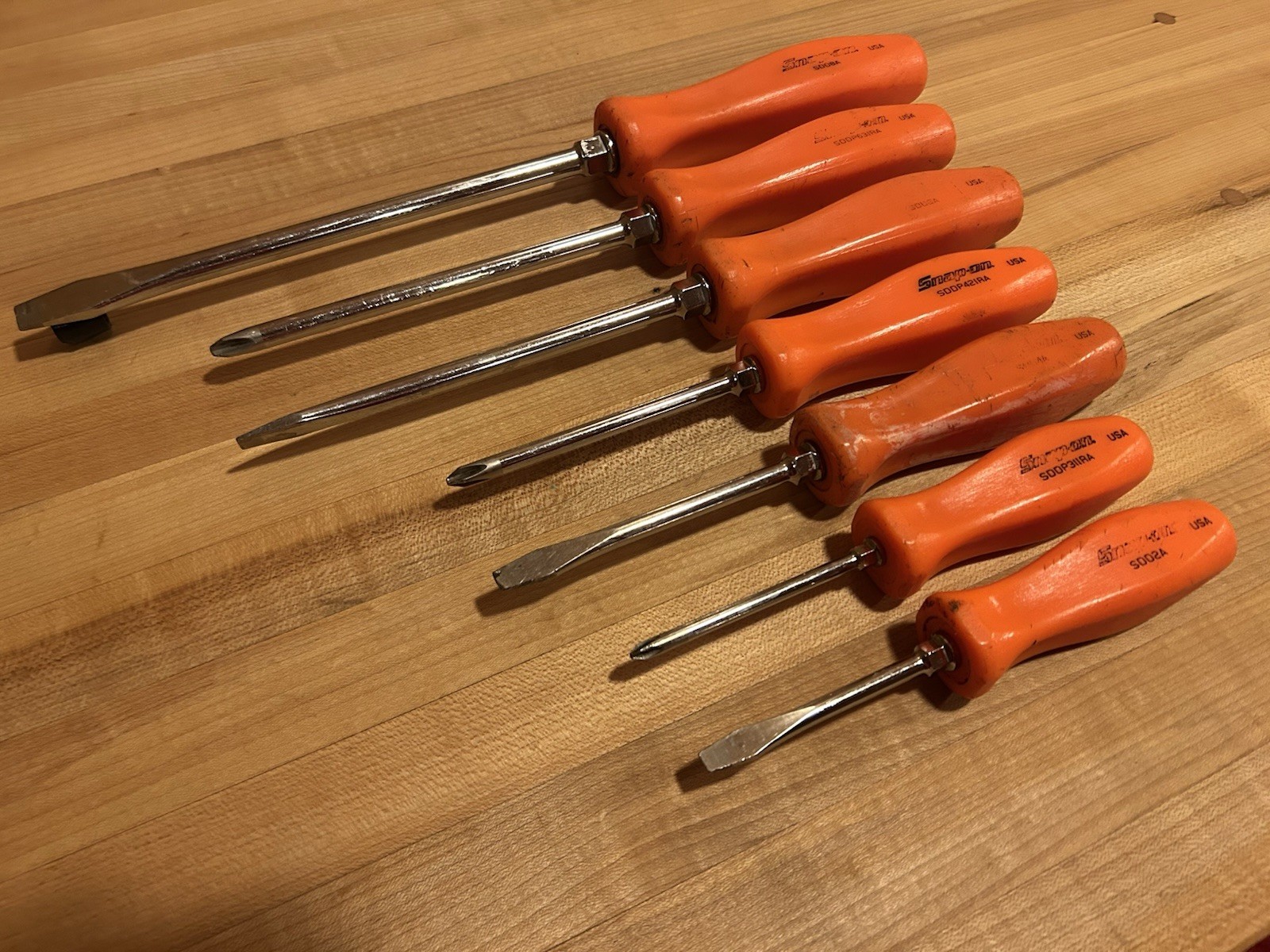 Snap-on Tools | 7pc Orange Hard Grip Combination Screwdriver Set SDDX70AO