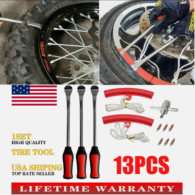Steel Tire Spoon Lever Iron Tool Kit Professional Motorcycle Tire Changing Tool