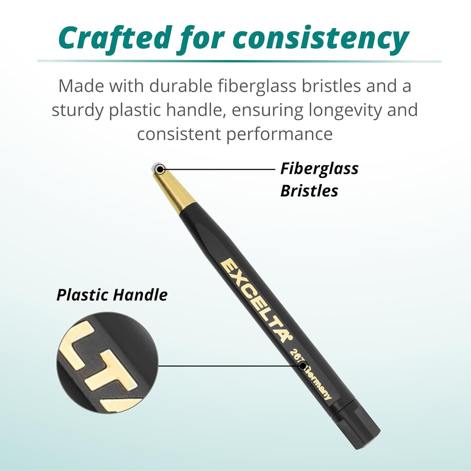 Excelta Fiberglass Scratch 4.75" Brush, Refillable,