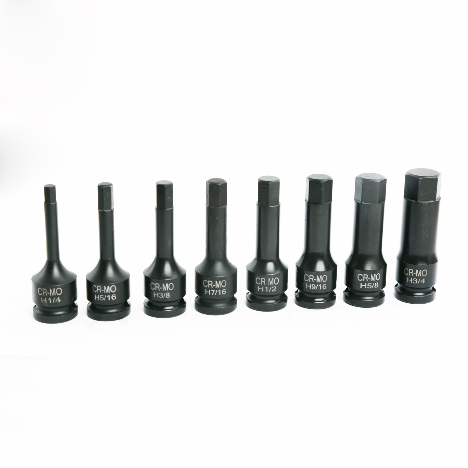 1/2″ Drive Impact Socket Hex Bits SAE Set Pro 3″ Standard Long Air Allen Kit 8pc