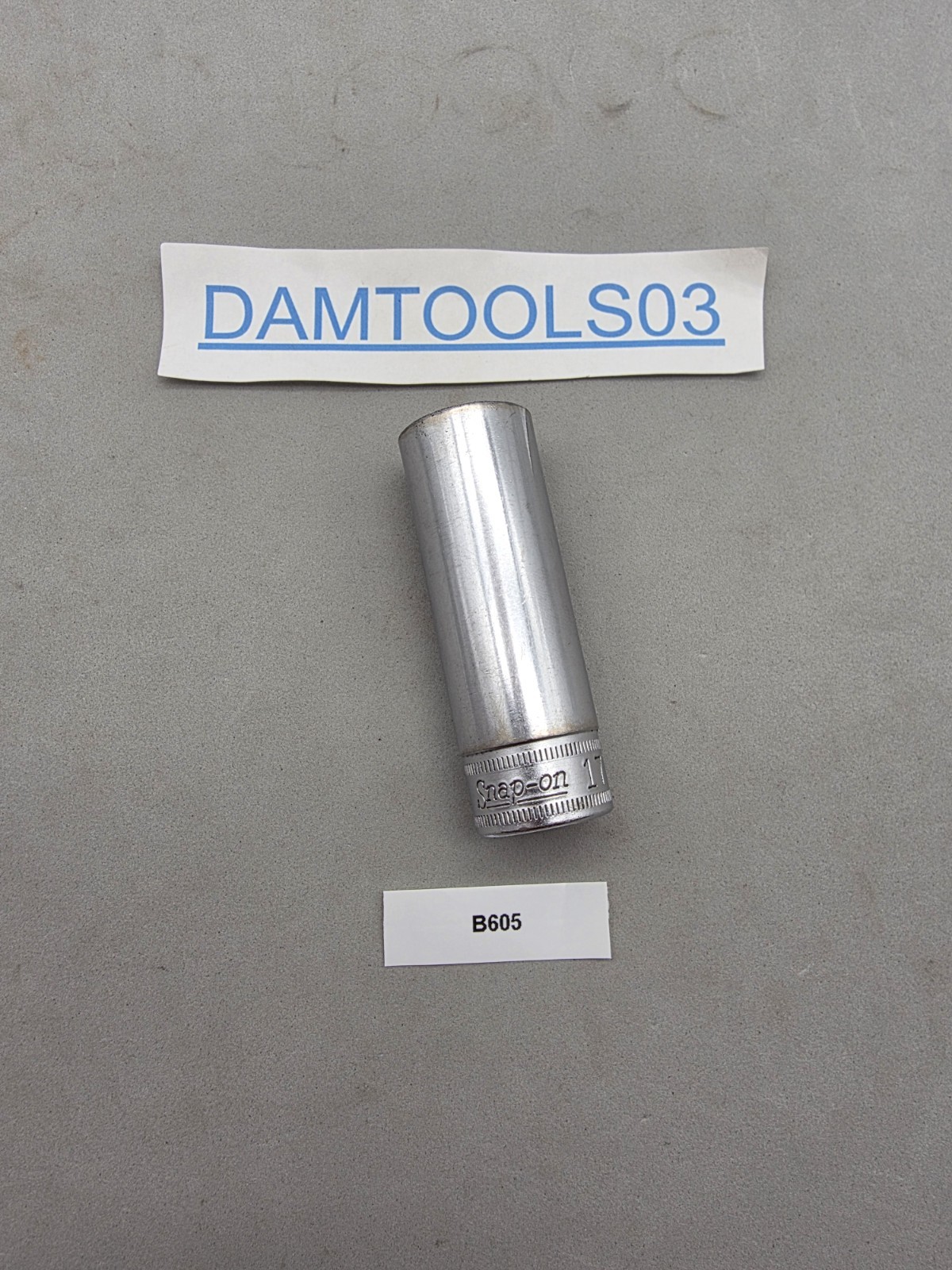 Snap On Tools 3/8″ Dr. 17MM 6PT Metric Deep Chrome Socket SFSM17 USA