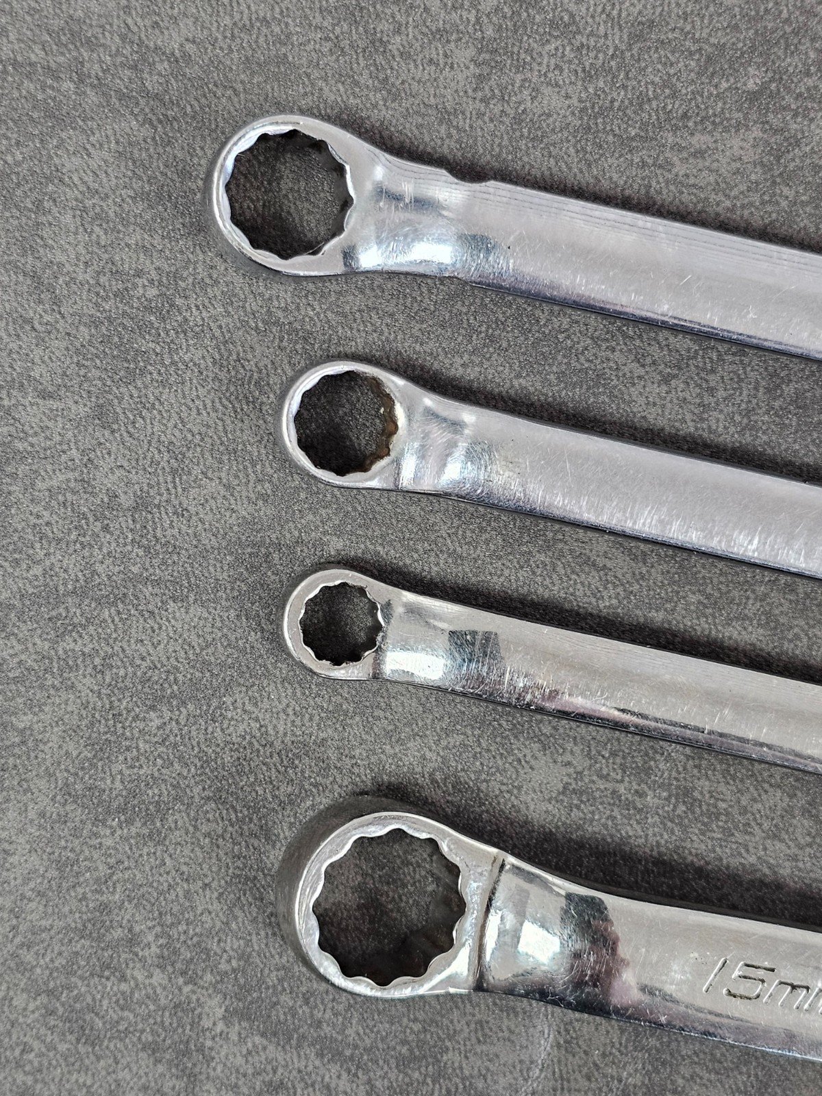 Snap-On 4pc Metric 12pt 10º Offset Box Wrenches XBM810A XBM1011 XBM1214 XSM1516A