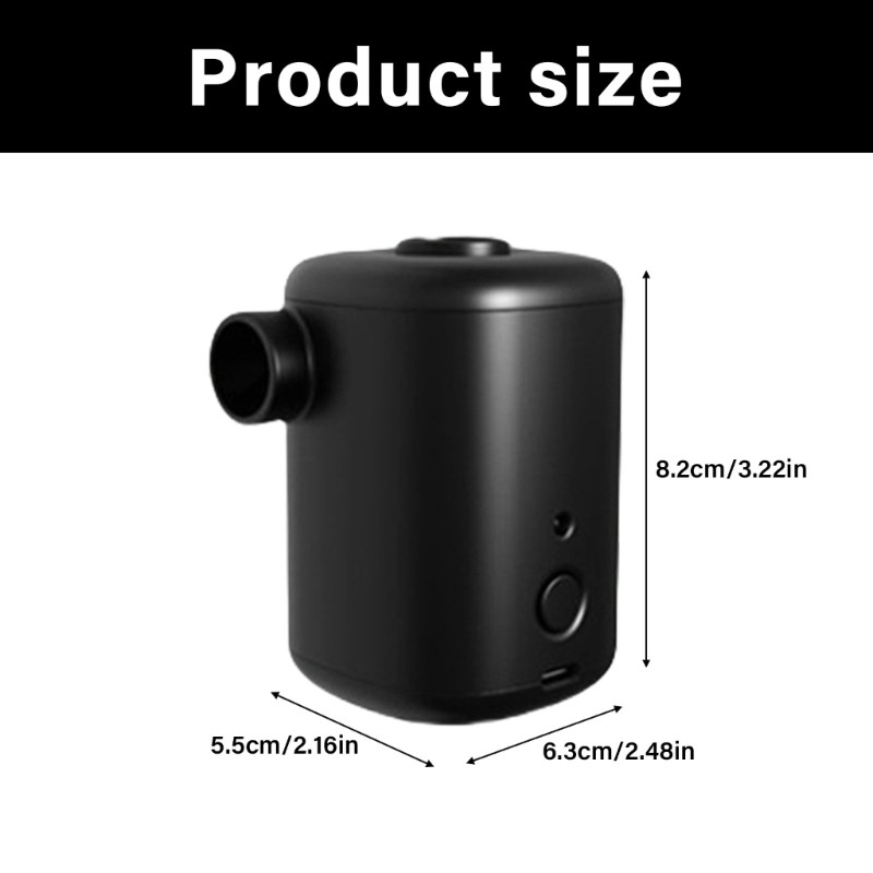 Pocket Size Rechargeable Air Pumps 4kPa Quick Inflation for Outdoor Equipment