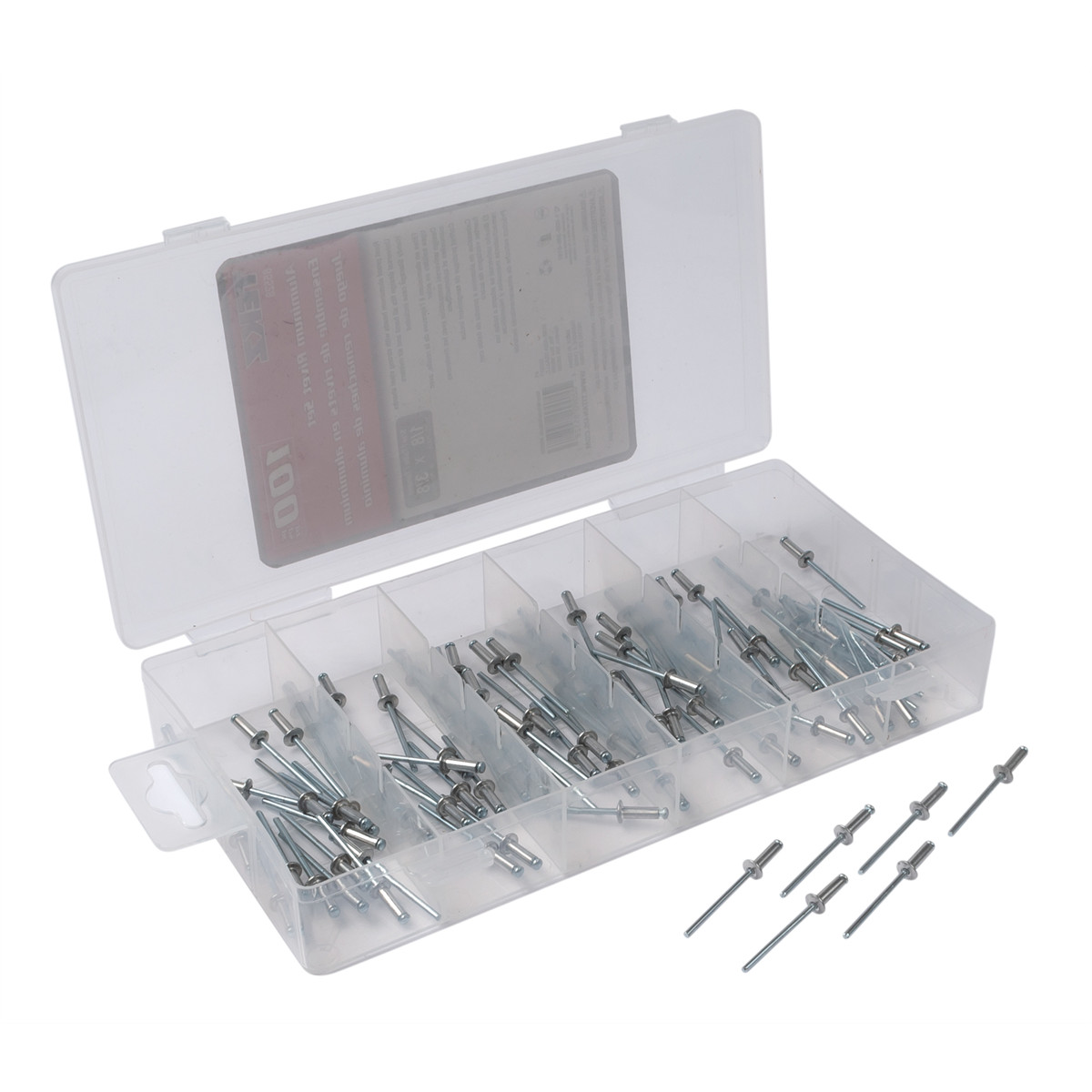 Titan 100 Piece 1/8 in x 3/8 in Aluminum/Steel Rivet Set
