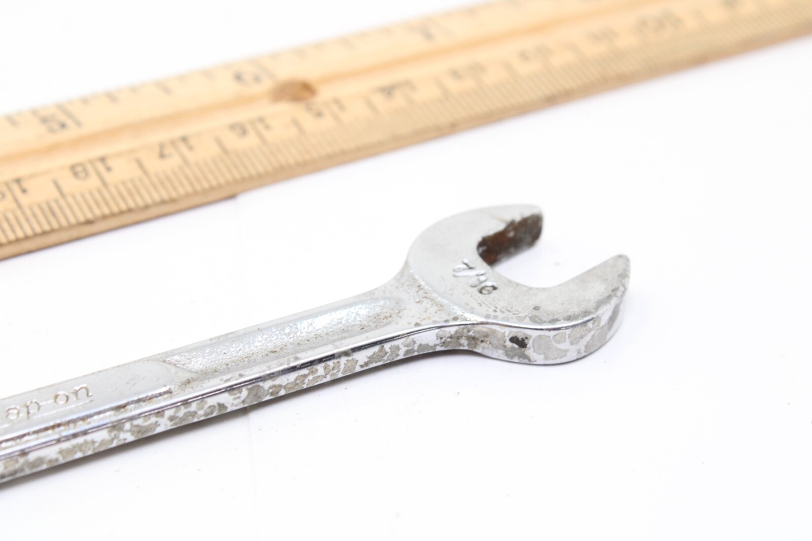 Snap-on VS1214 3/8″ x 7/16″ 6 Point SAE Double Open End Wrench Chrome USA