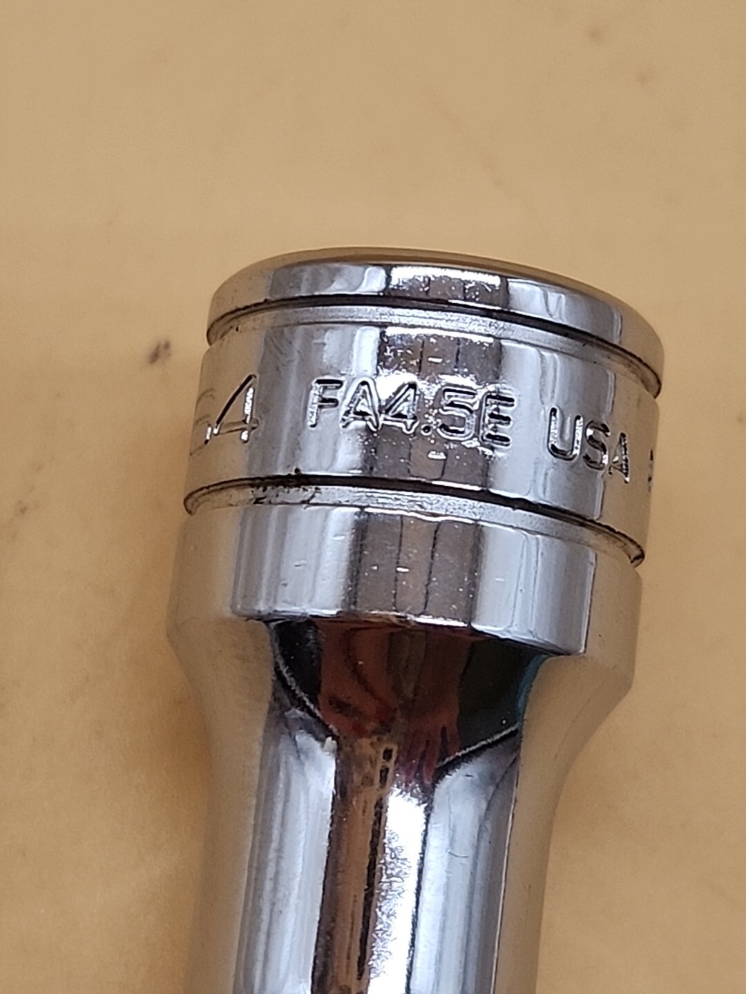 Snap-On Tools 3/8″ Drive 9/64″ SAE Hex Bit Chrome Socket FA4.5E USA
