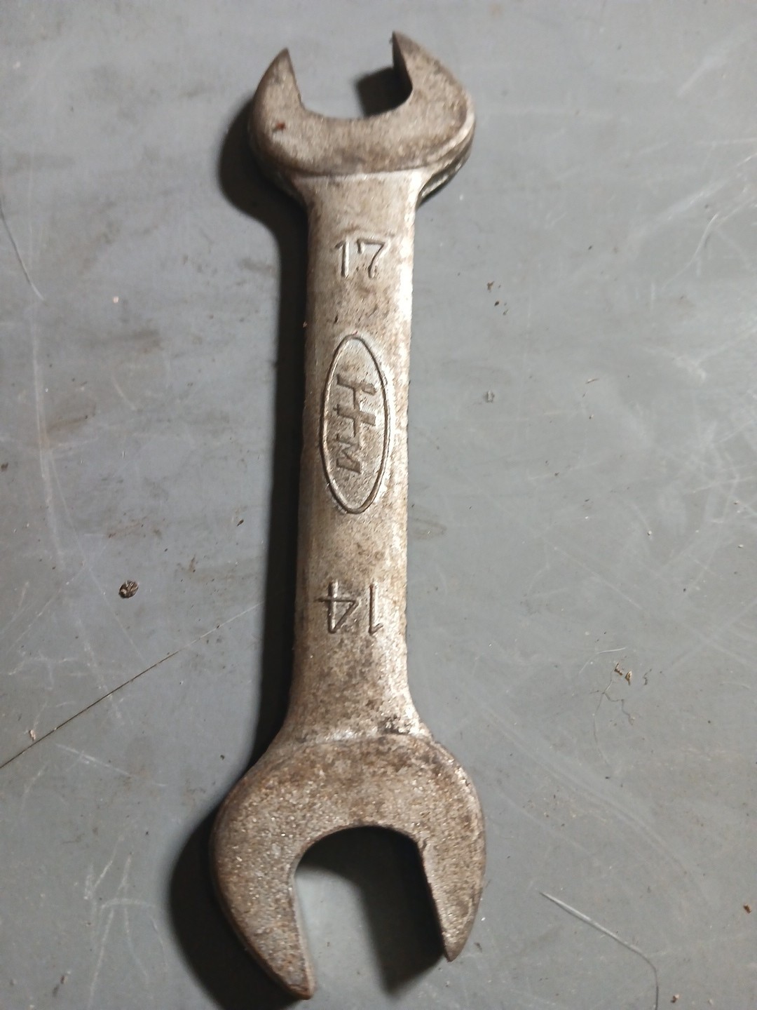 Vintage Honda Motors HM Double Open End Wrench 14mm & 17mm