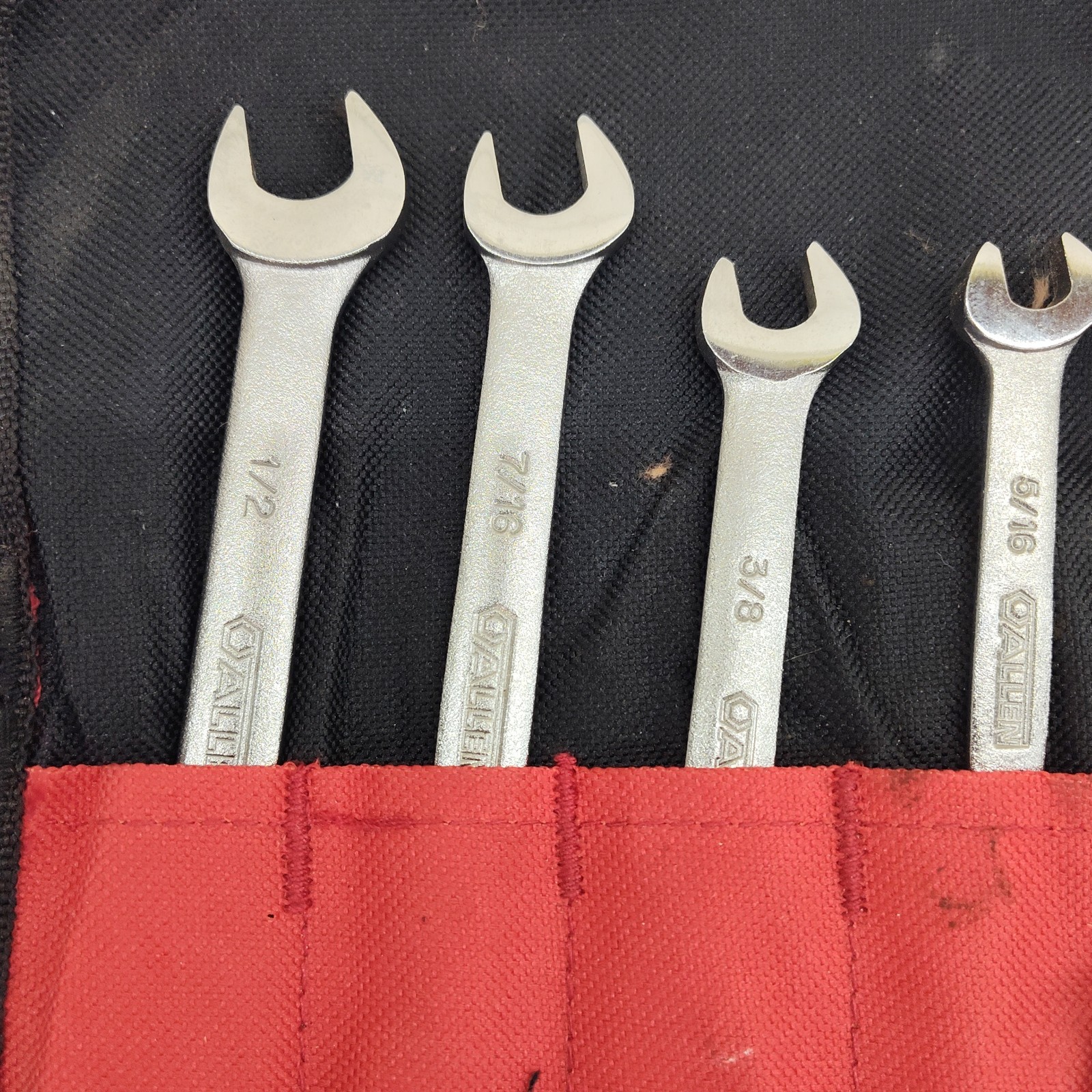Allen Tools USA 12pc SAE Combination Wrench Set 1/4»- 1” in Craftsman Tool Roll