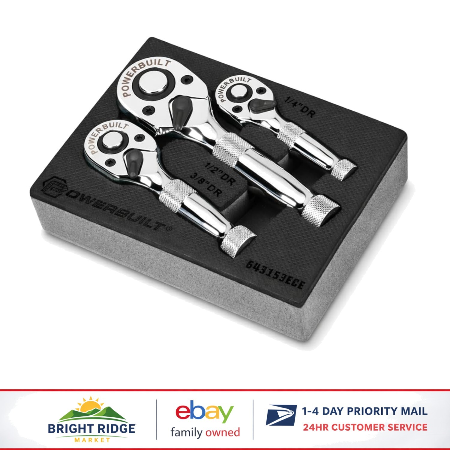 Compact Stubby Ratchet Wrench Set for Tight Spaces – 90 Tooth Mechanism