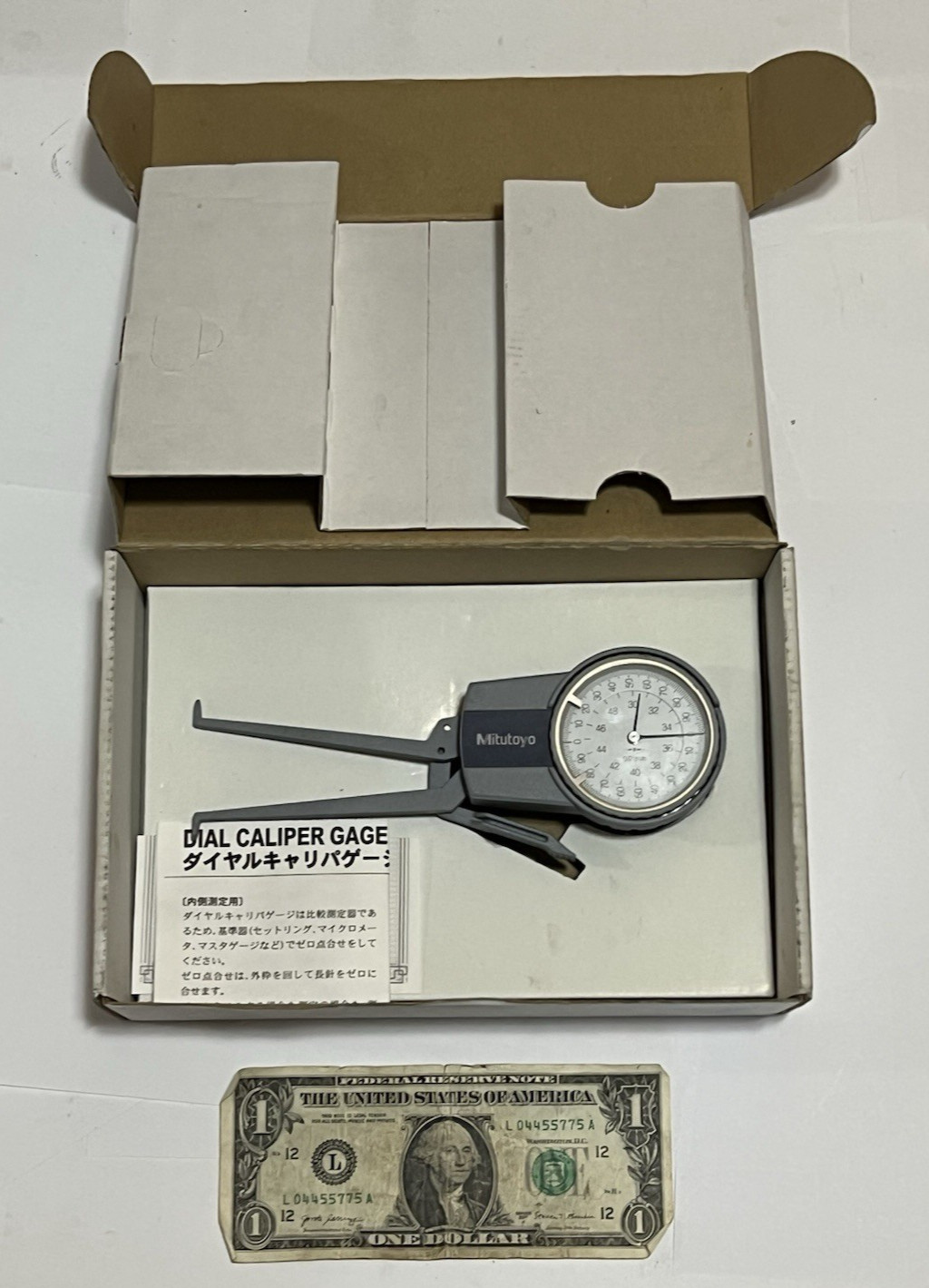 Mitutoyo 209-600 Metric Dial Caliper Gage Gauge 30mm – 50mm Range in Box .01mm