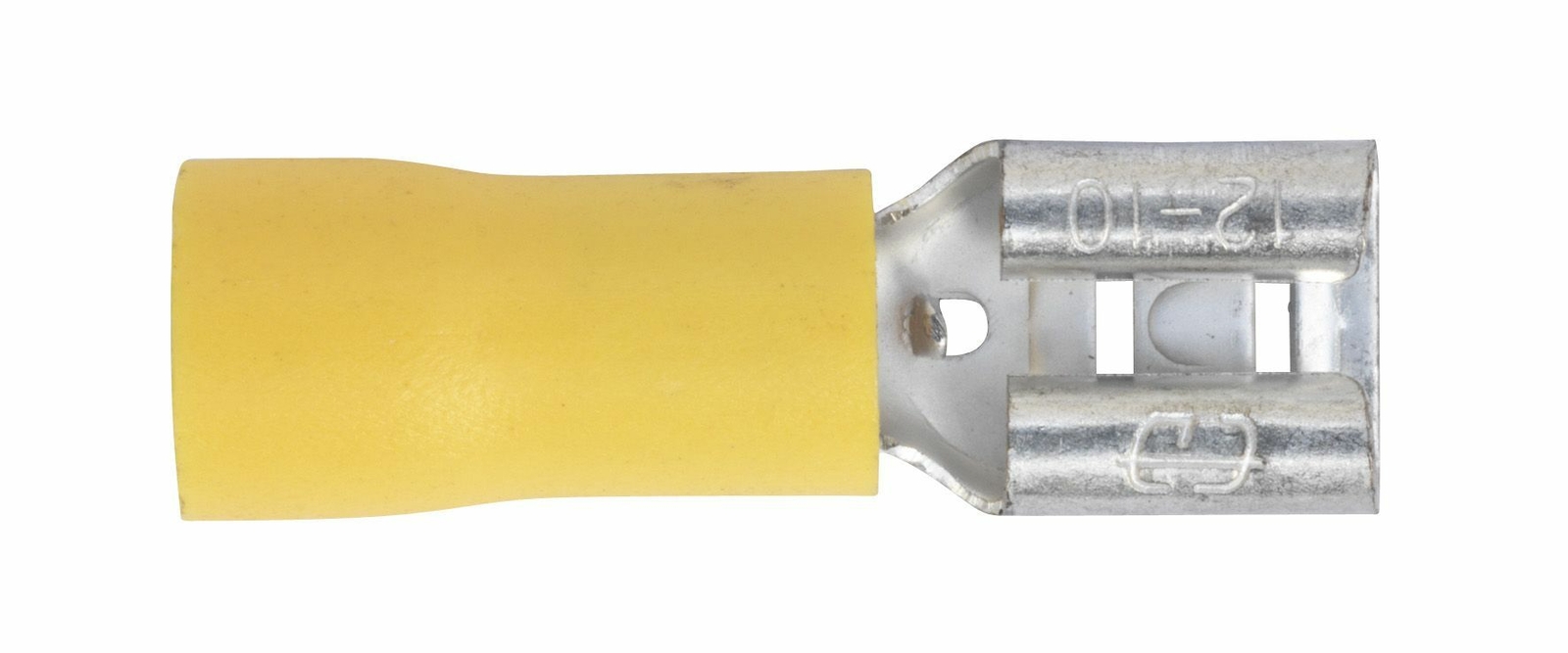 Sealey YT13 Push-On Terminal 6.3mm Female Yellow Pack of 100