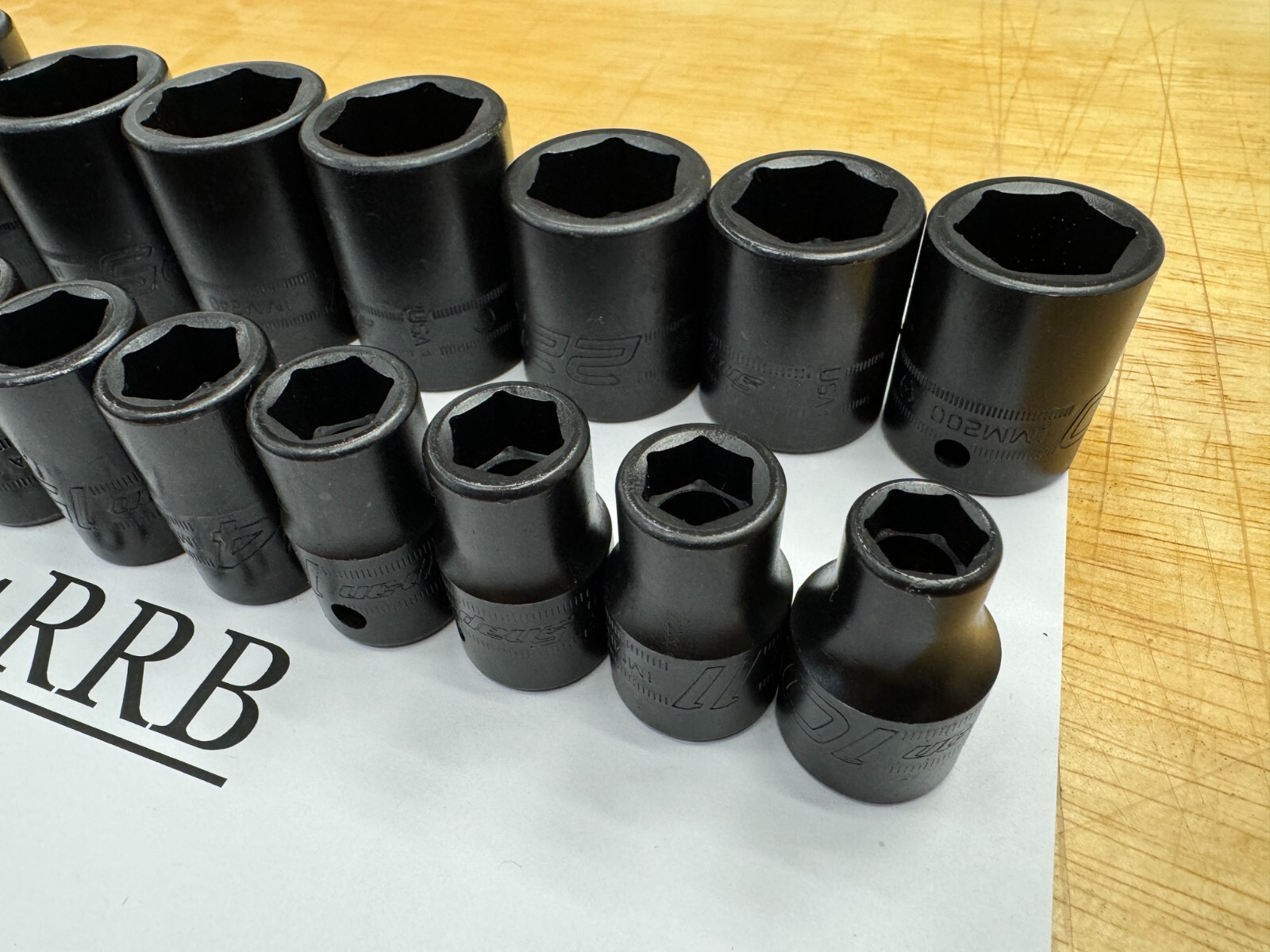 Snap-on Tools USA NEW 18pc 1/2″ Drive Metric 10mm-27mm Shallow Impact Socket Set