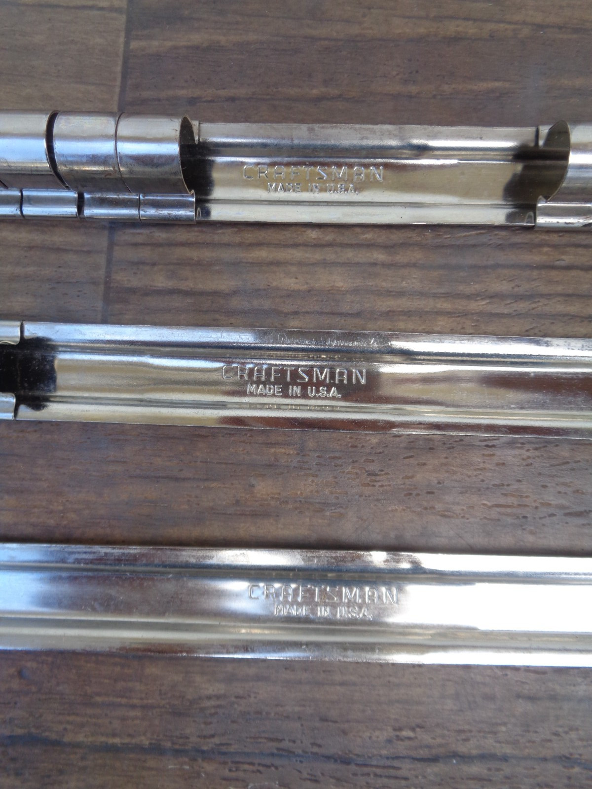 Vintage CRAFTSMAN Socket Rack/Rail Set – 3pcs – 1/4, 3/8, 1/2 Drive