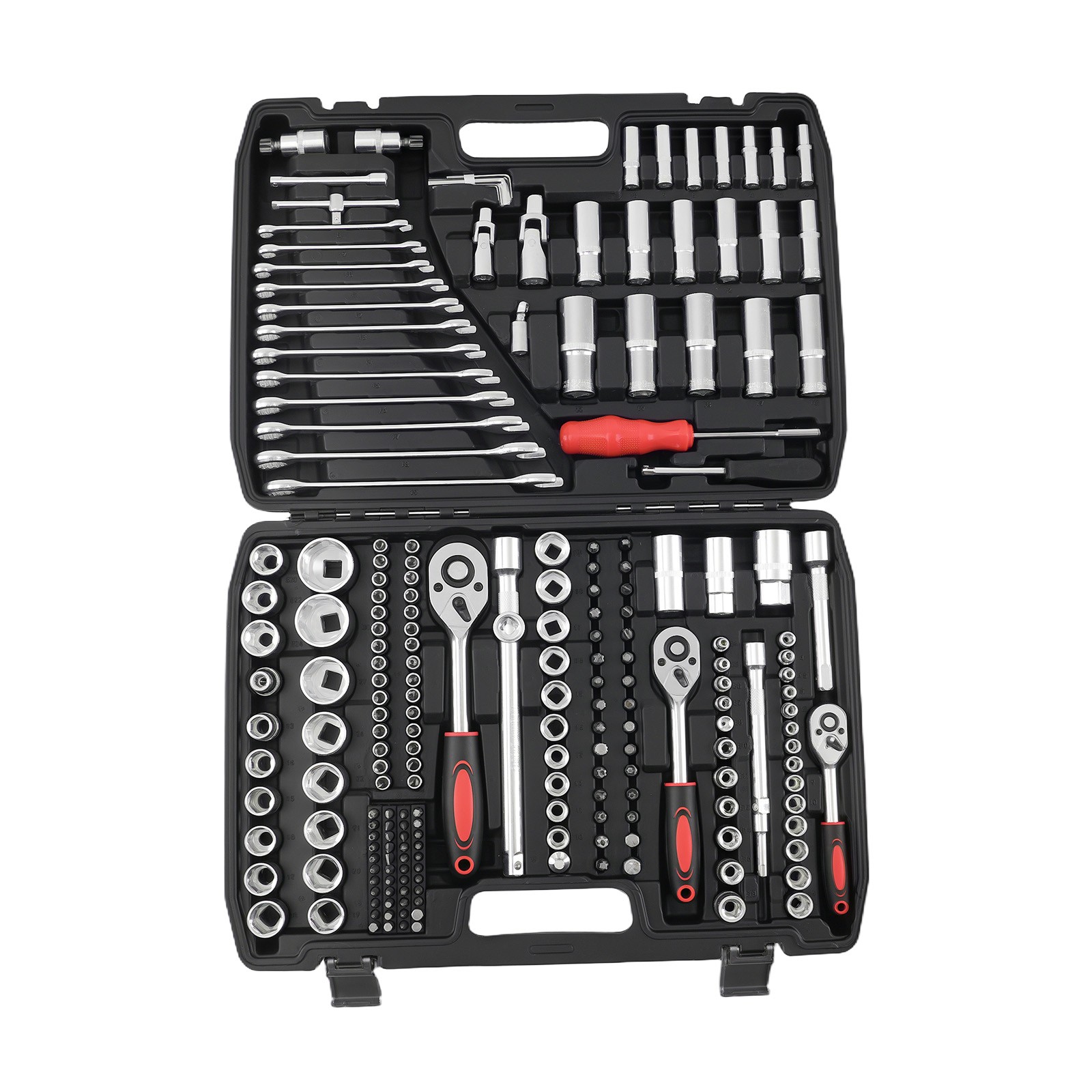 216PCS Ratchet Wrench Socket Set 1/4 3/8 1/2 DR Tool Kit w/Blow Case