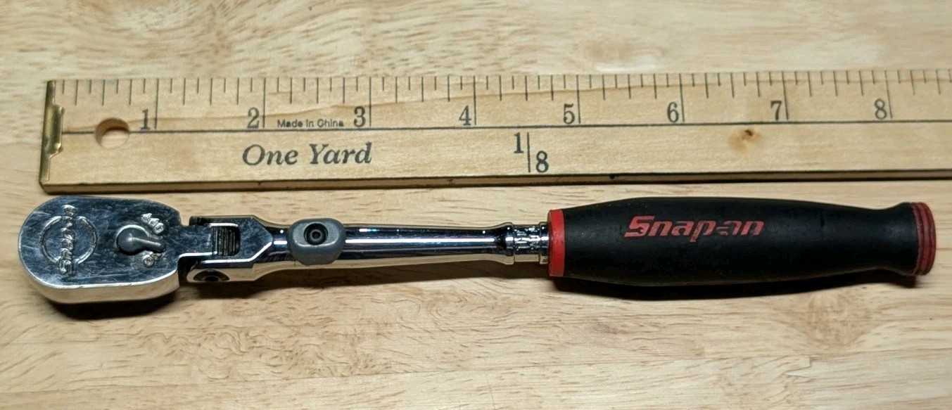 Snap On THLX72 1/4″ Drive Dual 80® Tech Soft Grip Locking Flex-Head Ratchet RED