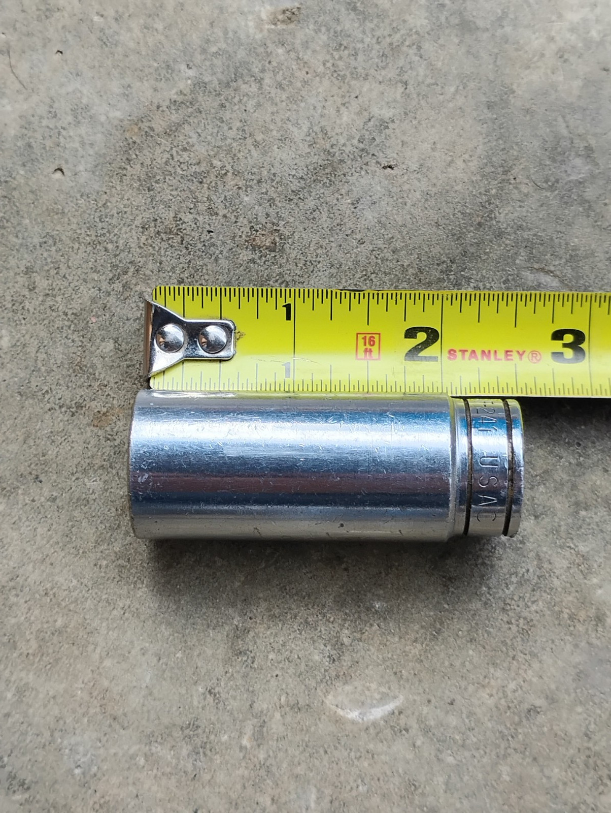 Vintage Snap-On SF-241 3/4″ Chrome Deep Socket 12 Point 3/8″ Drive, Made In USA