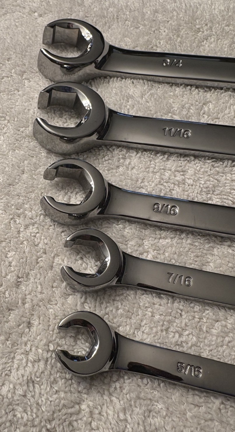 Mac Tools 5 Pc. SAE Flare Nut Wrench Set w/Canvas Storage Bag