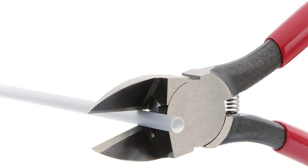 KEIBA PL-727 Nipper Plier Flat Blade For Plastic Red handle from Japan