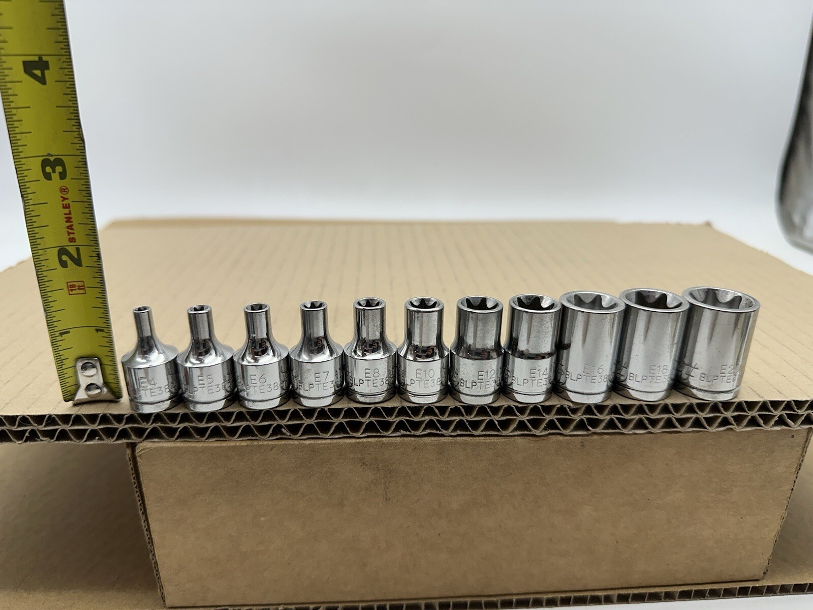 Blue-Point 11pc 3/8″ Drive External Torx Socket Set E-Torx E20-E4 Nice Shape