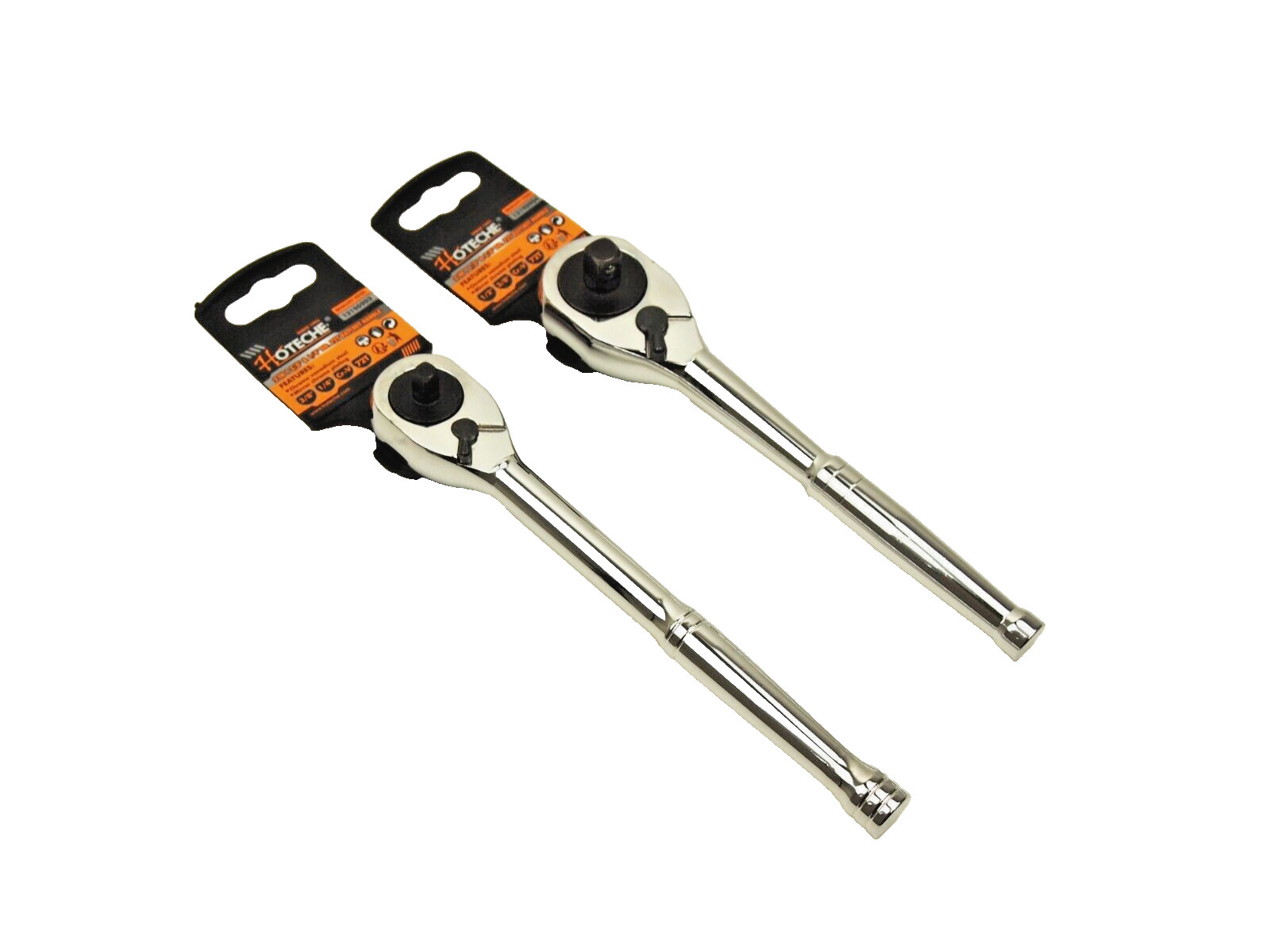 HOTECHE 2PC Ratchet handle Dual Head 1/4″/ 3/8″ and 3/8″/ 1/2″ Drive 72 Teeth