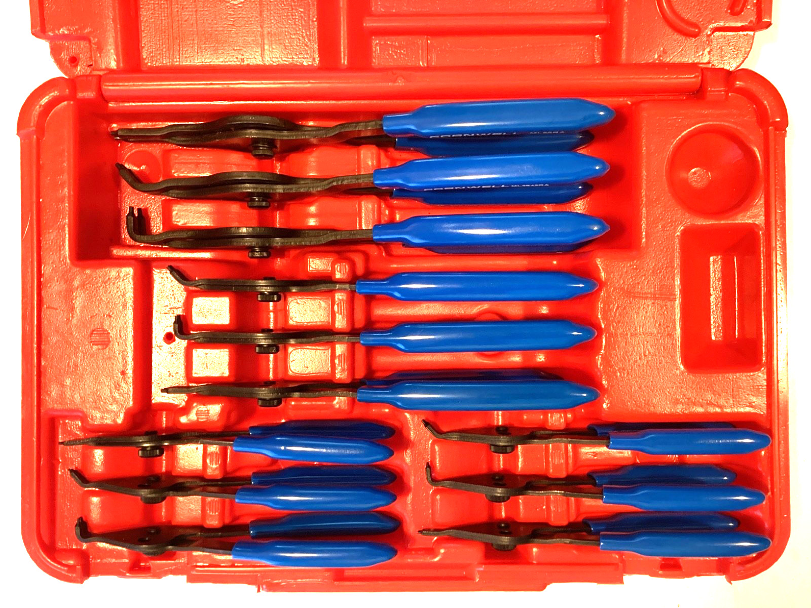 Cornwell Tools USA 12 Piece Convertible Snap Ring Pliers Set & Case ML43RA MINT