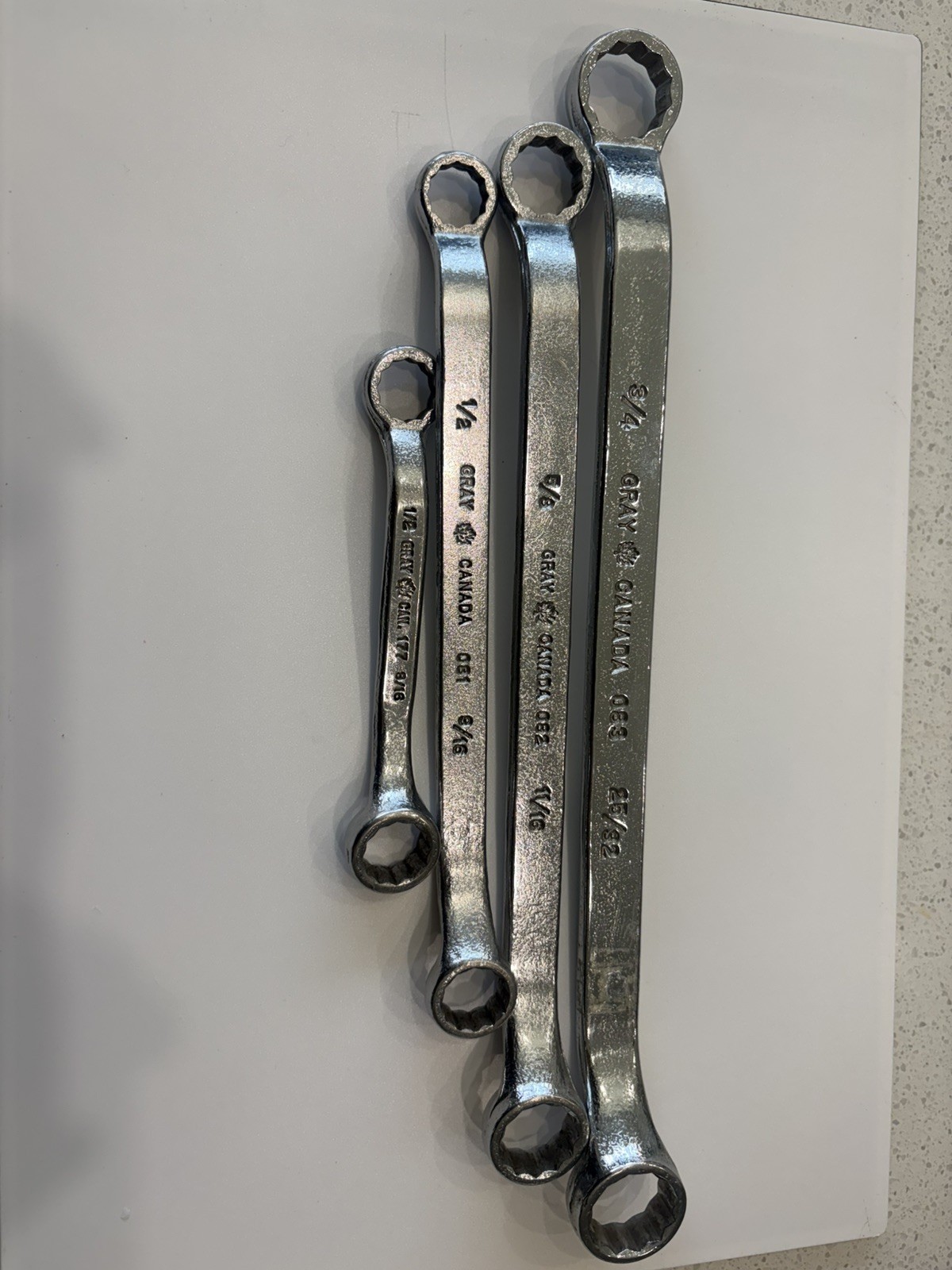 Vintage Gray Canada 4x wrenches