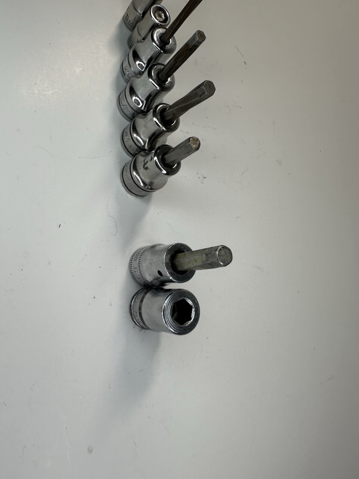 Snap On Tools USA Hex Allen Socket LOT of 8 BROKEN PARTS ONLY