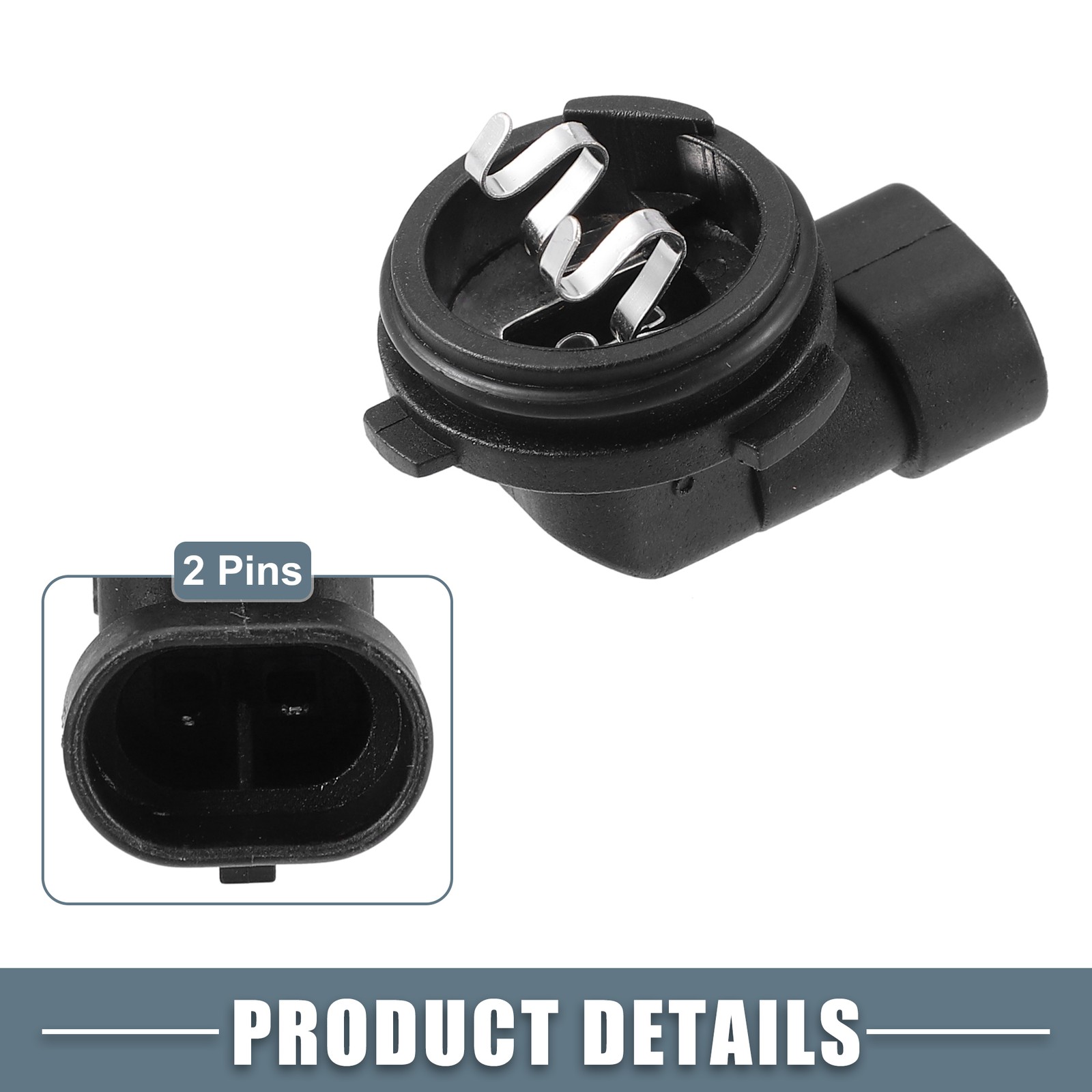 Fog Light Bulb Holder Socket 1445 H1 for Automotive Vehicle Plastic Black
