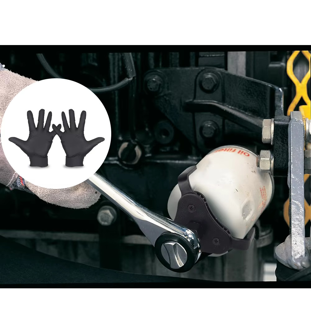 Universal Adjustable Oil Filter Wrench 55-115mm Three Claw FREE GLOVES