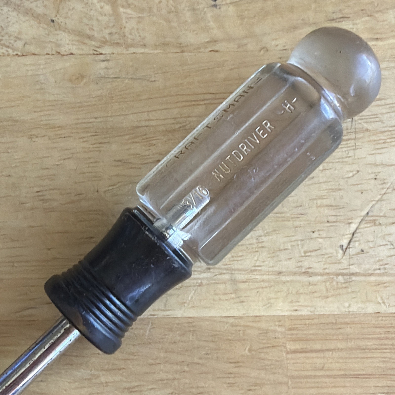 Craftsman Tools 3/16″ Nut Driver Black Clear Handle H Series 41977 Made in USA