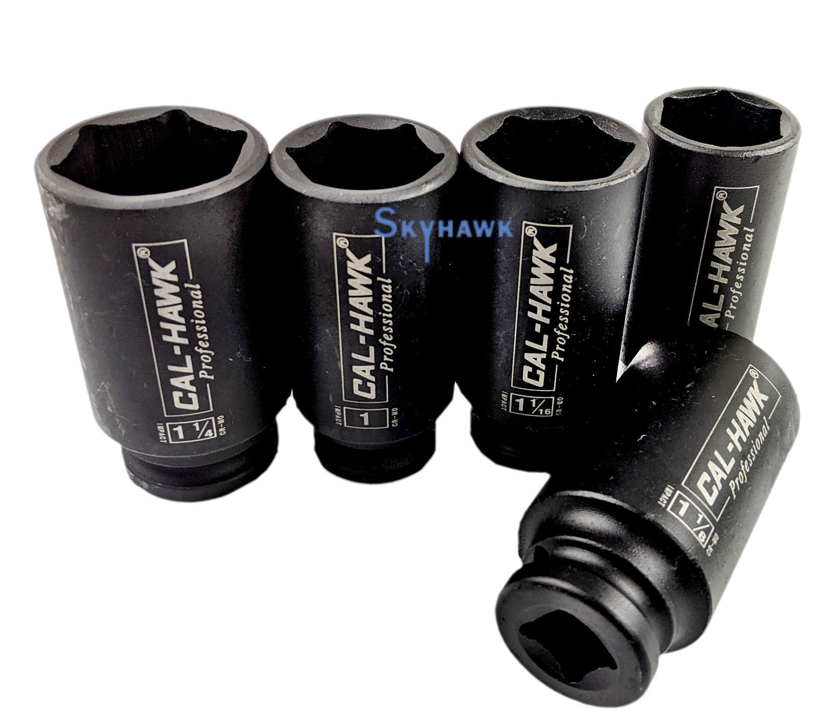 14Pc 1/2″ DR Chrome Molybdenum Steel Deep Impact Socket Set – SAE 6 Point w/Case