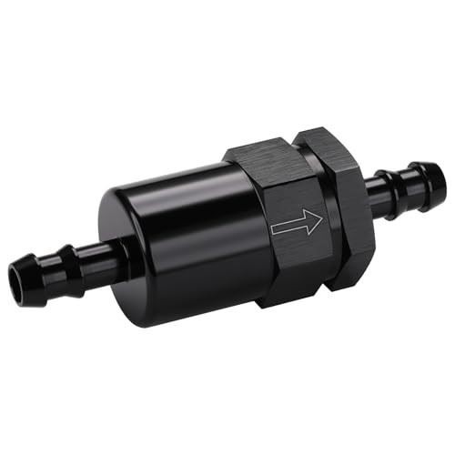 Inline Fuel Filter Billet Aluminum 6061-T6 Billet Removable Reusable Element