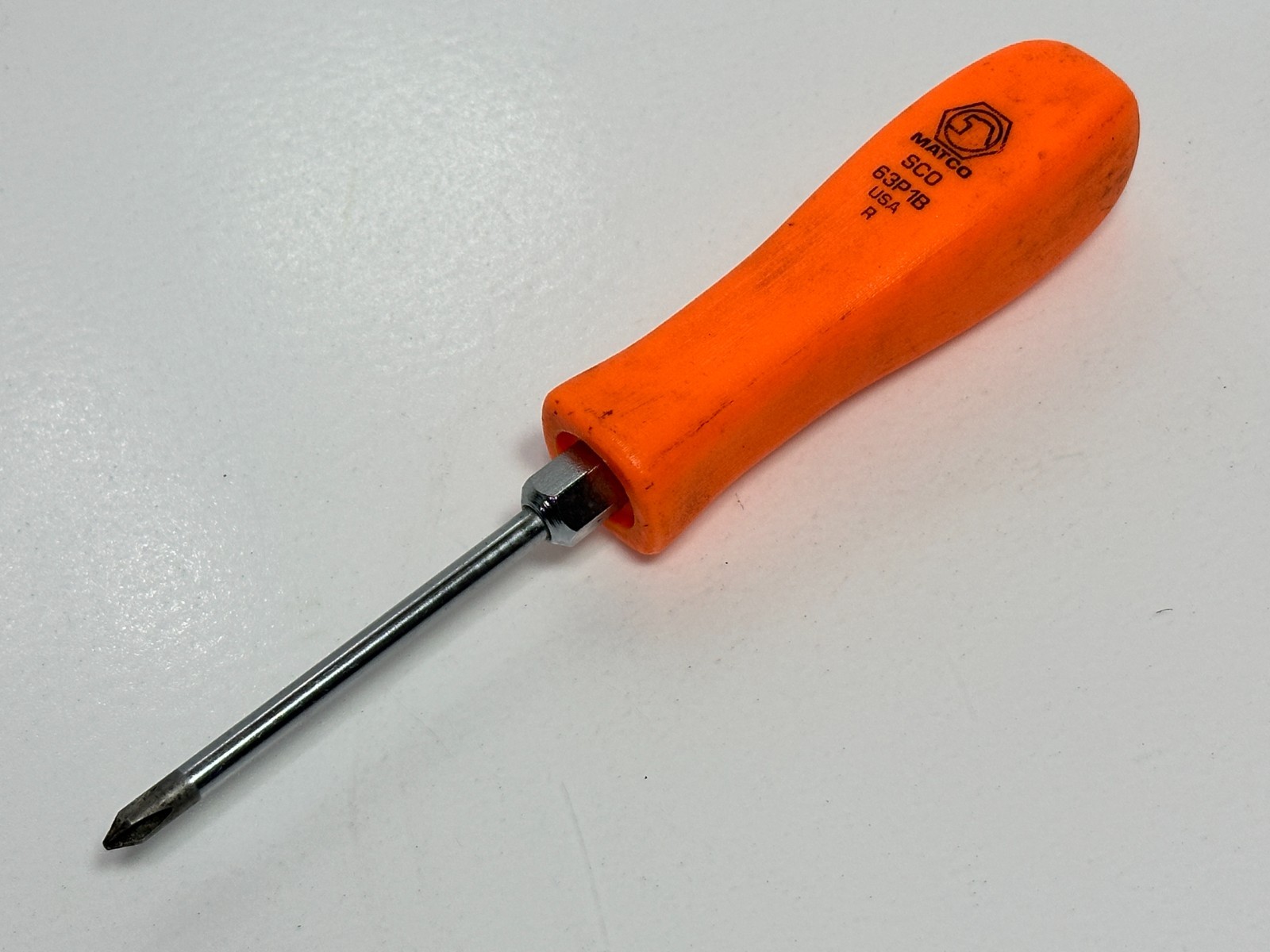 Matco Tools USA SCO 63P1B #1 Phillips Tip Orange Hard Handle Screwdriver