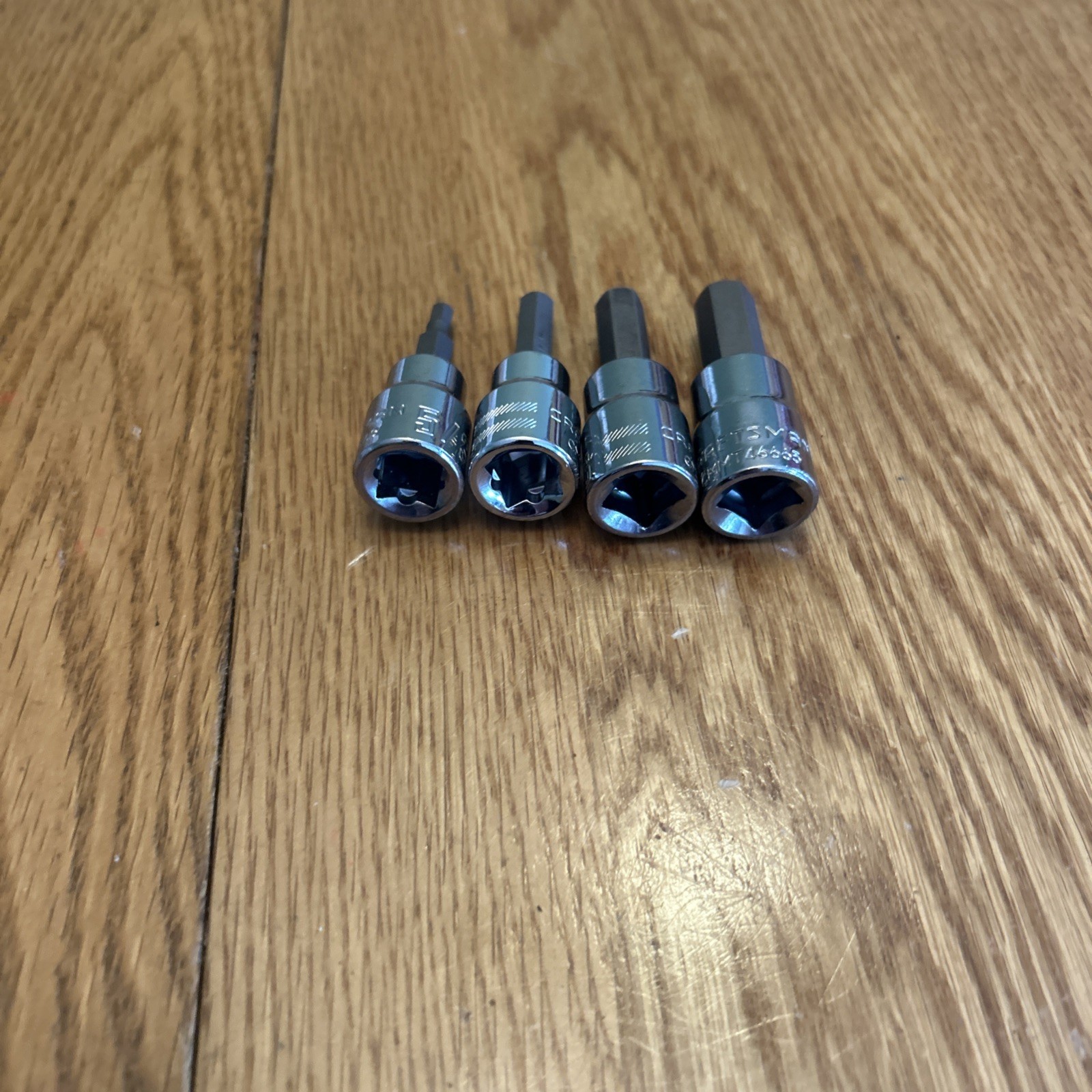 CRAFTSMAN – Lot Of 4 Hex Socket Drivers , 3/8″Drive (5/32”, 1/4”, 5/16”, 3/8”)
