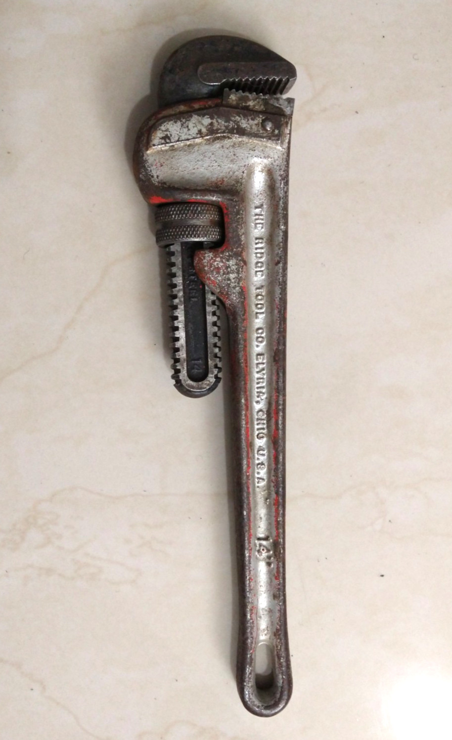 RIDGID TOOL CO. 14. 14″ MONKEY WRENCH, HEAVY DUTY, ELYRIA OHIO, USA.