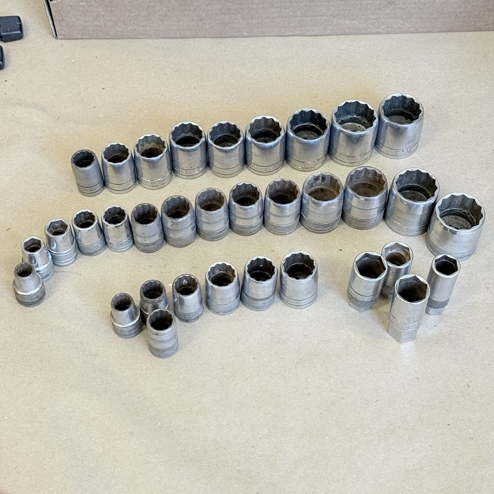 Vintage SK Tools 1/2″ Drive SAE Socket Sets 7/16″ to 1-1/4″ USA Made