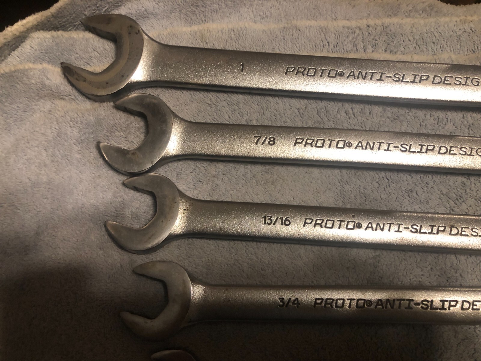 Vintage PROTO Professional Combination Wrench Set of 5 Pcs USA 5/8″-1″