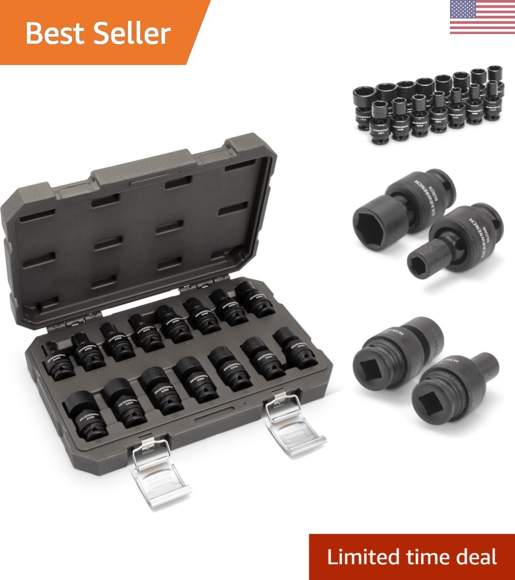 Heavy-Duty 15-Piece 3/8» Drive Impact Socket Set – Chrome Molybdenum Strength