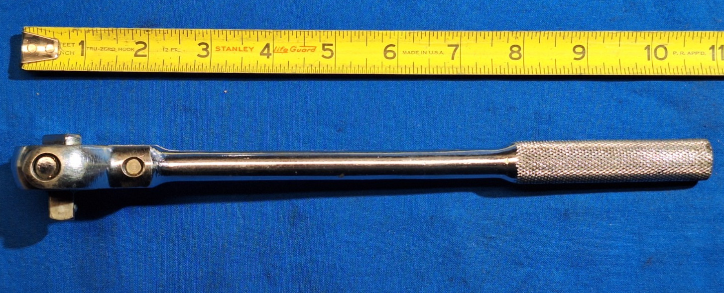 SK Tools 3870 3/8″ drive rotating swivel head ratchet 10″ long USA