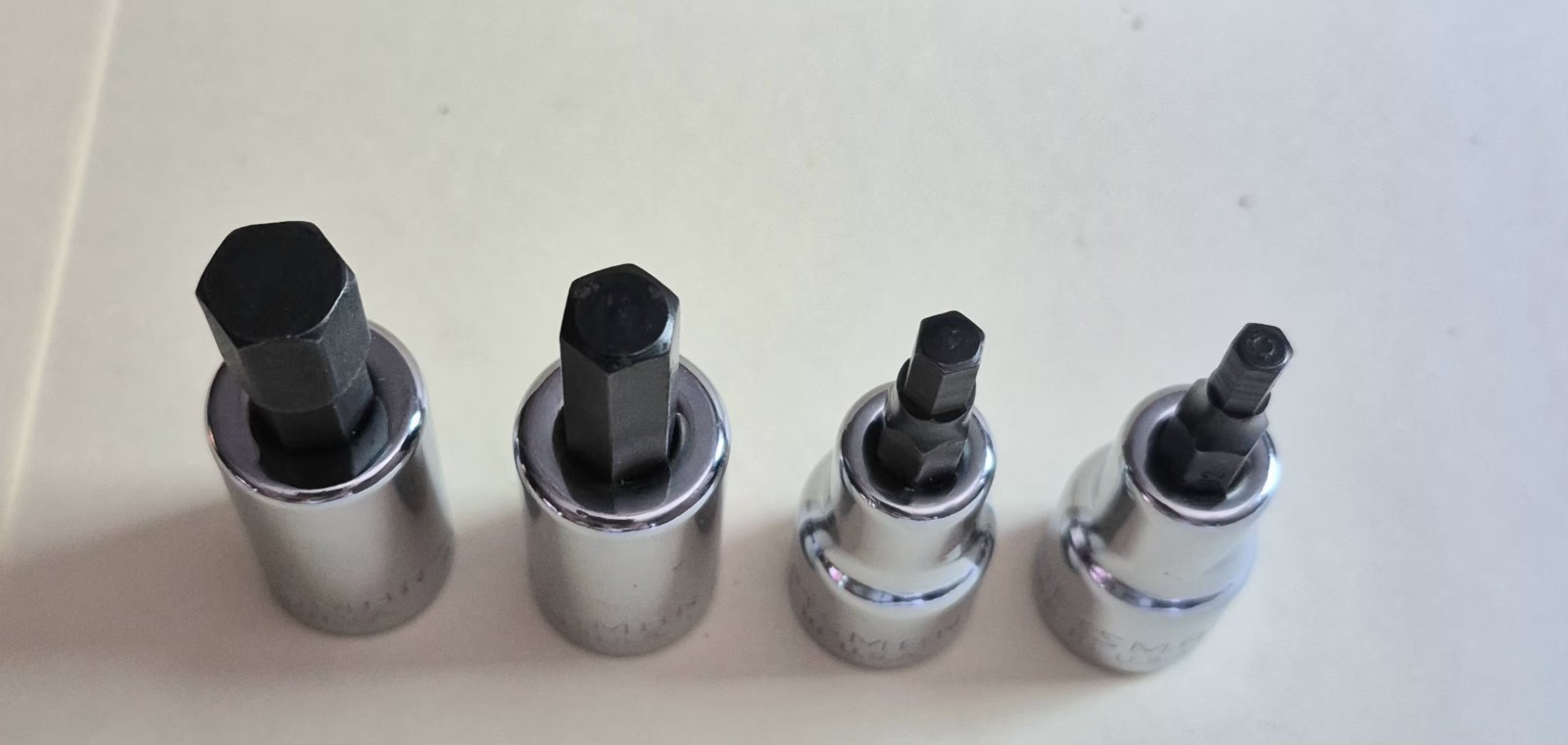 Vnt. Craftsman 4 Pcs USA GK series 3/8” Drive 3/8-5/16-3/16-& 5/32 Hex Bits