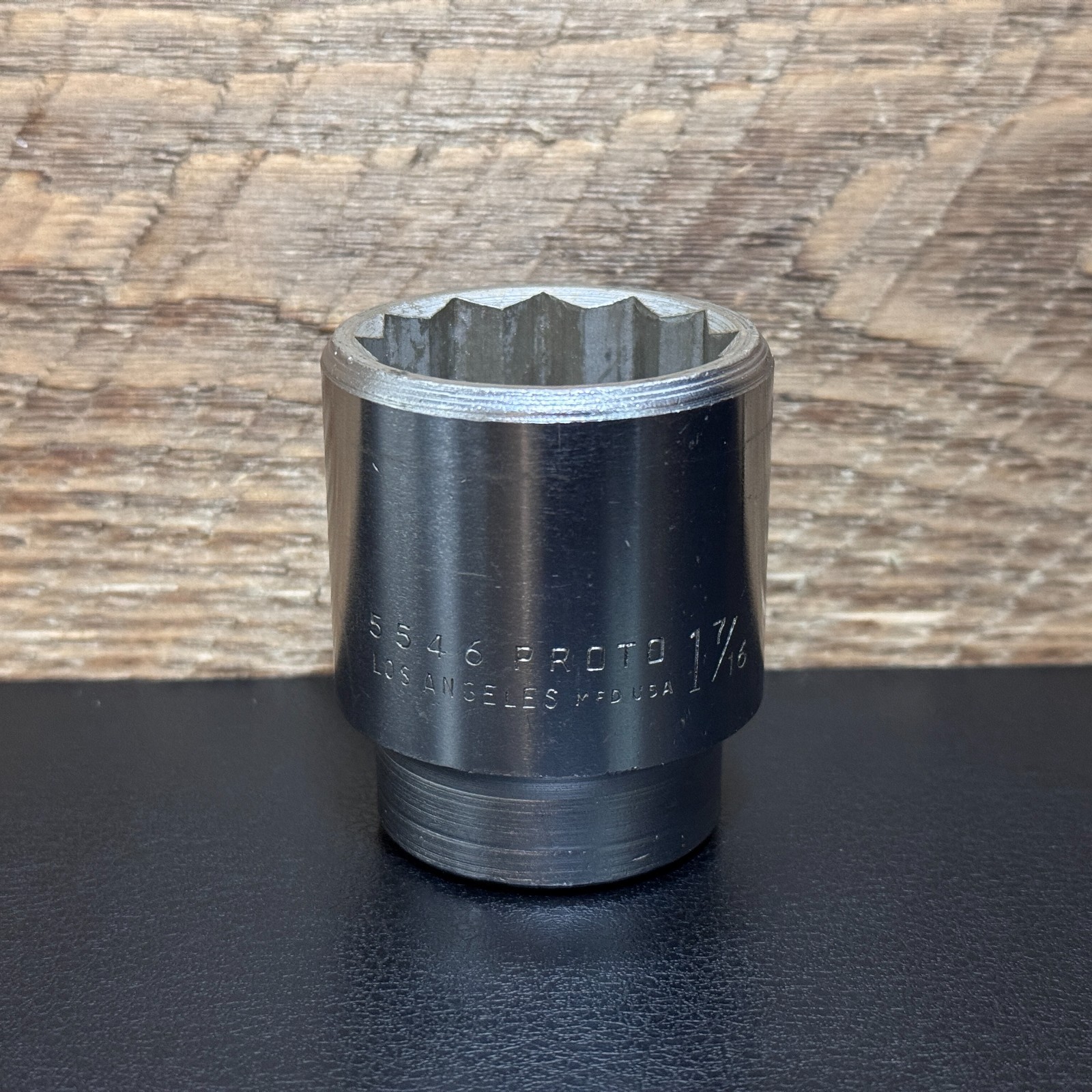 Vintage PROTO 3/4 Drive 12 Point 1-7/16″ Chrome Socket 5546 MFD Los Angeles USA