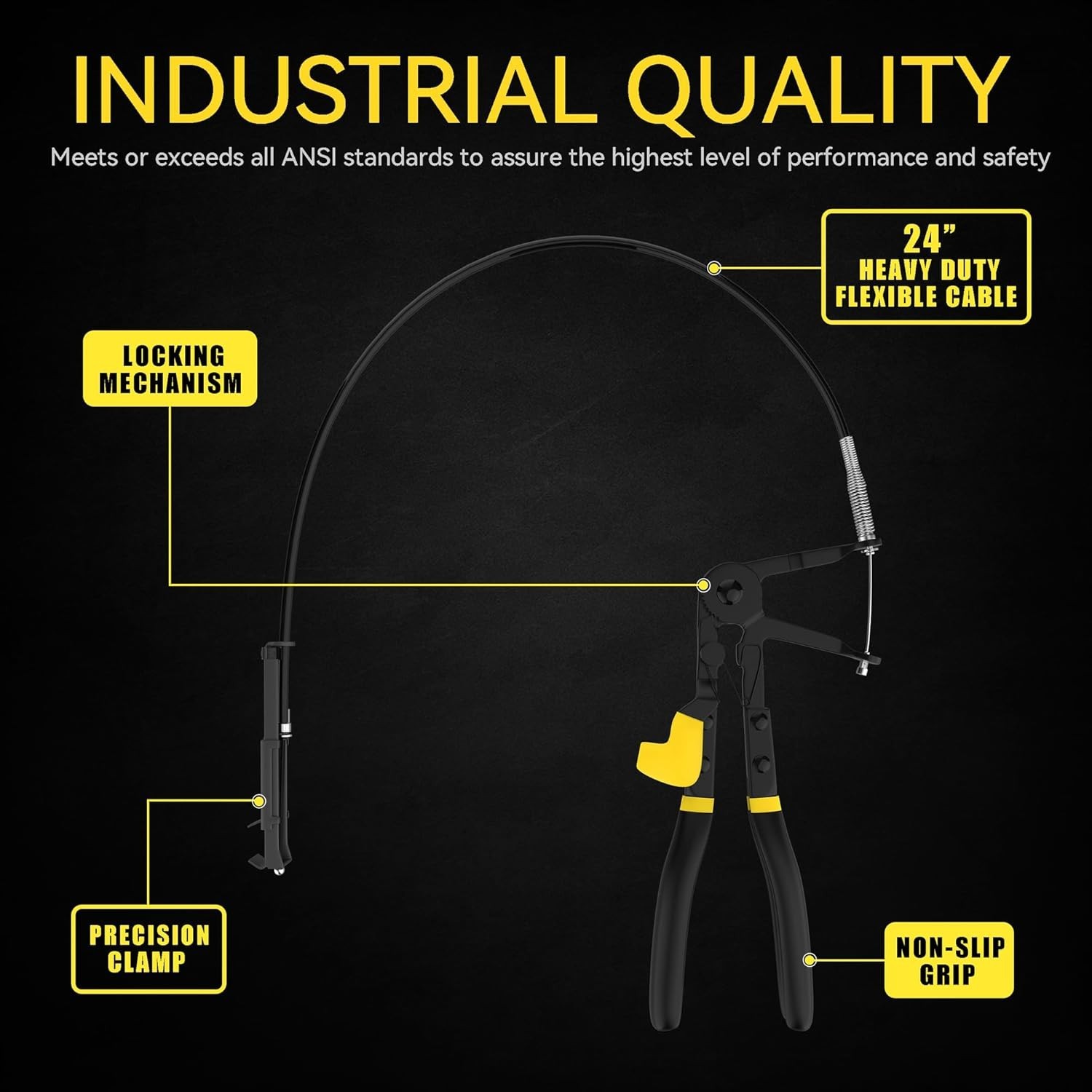 Heavy Duty Hose Clamp Pliers Set 9pc – Alloy Steel Swivel Jaw Flexible Auto R…