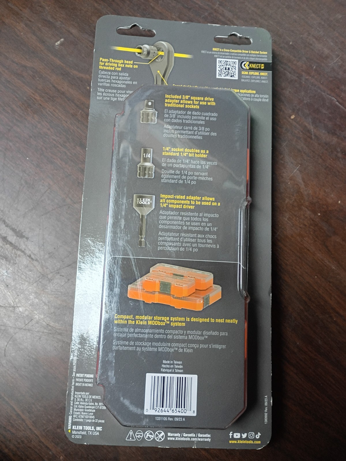 KLEIN TOOLS 65400 15-PIECE PASS THROUGH SOCKET WRENCH SET 3/8″ DRIVE NEW