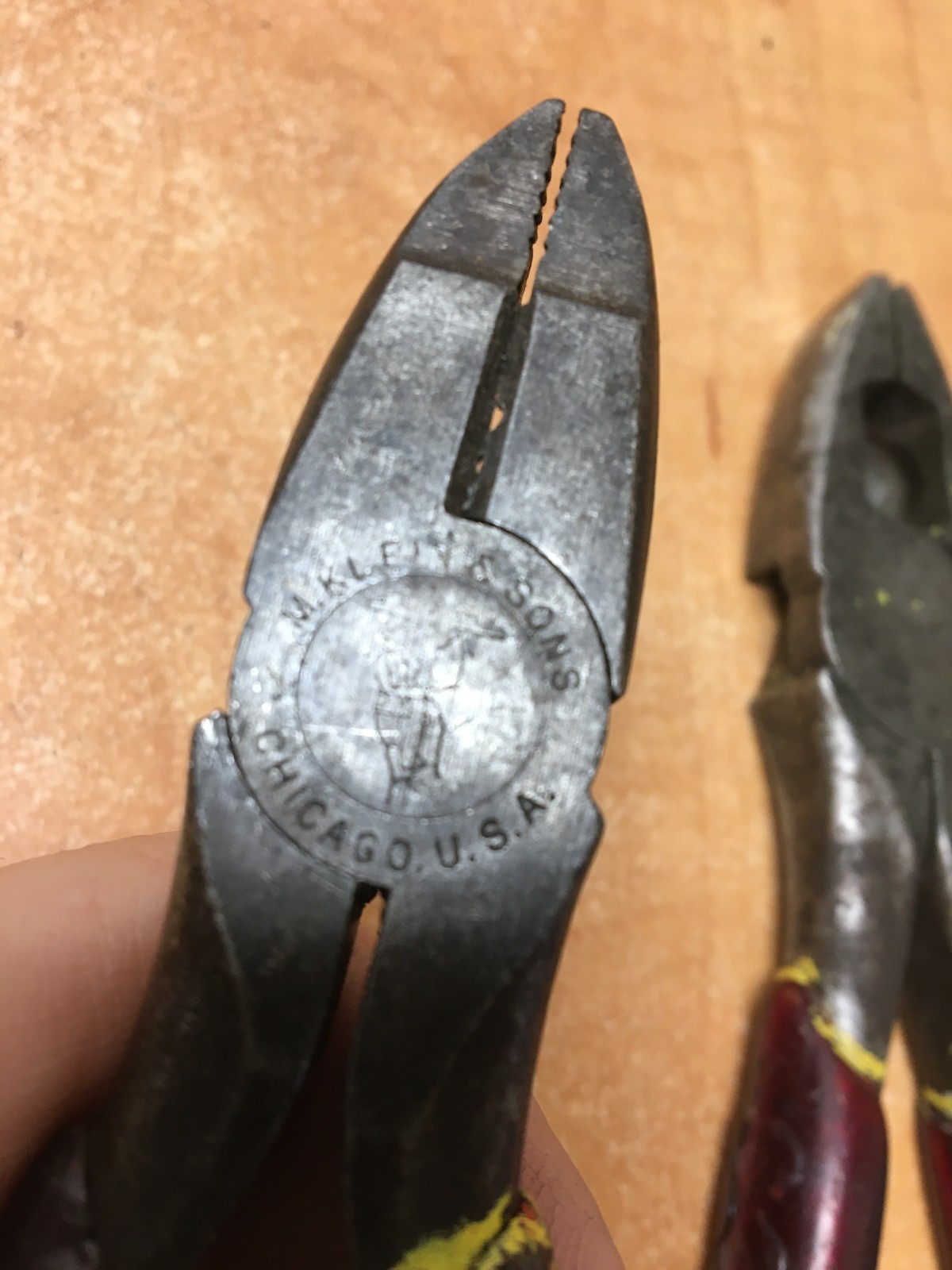 Vintage M. Klein & Sons Tool Logo Lineman Pliers 9″ 6″ 201-8NE 201-6NE USA