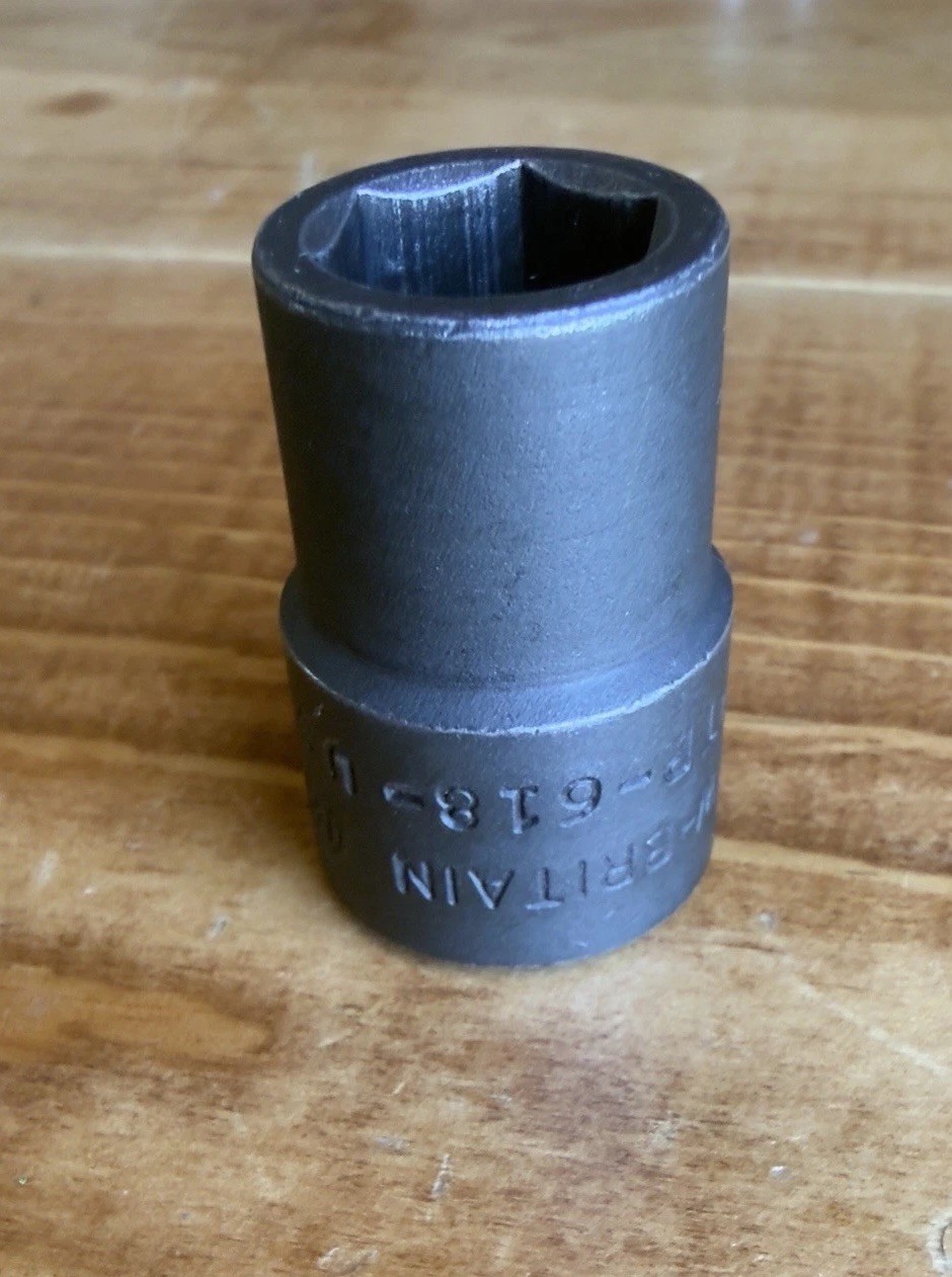 Vintage New Britain NTP-618 9/16” Impact Socket 1/2″ Drive 6 Point USA Clean