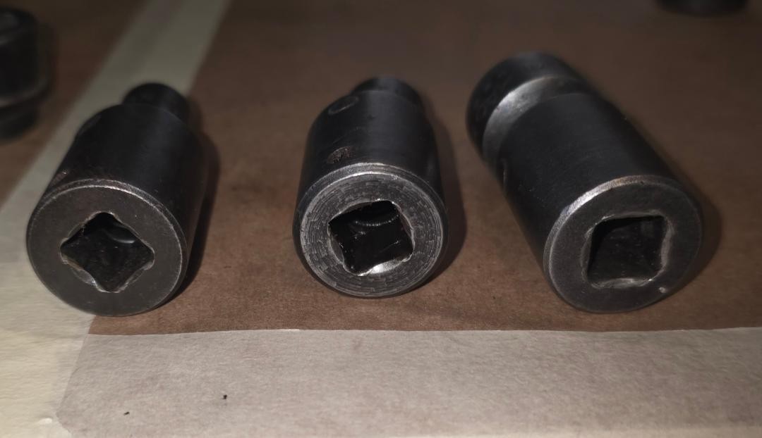 MAC XUP 3/8in. 6 Point Swivel Black Impact Sockets Sizes 3/8, 7/16, 5/8
