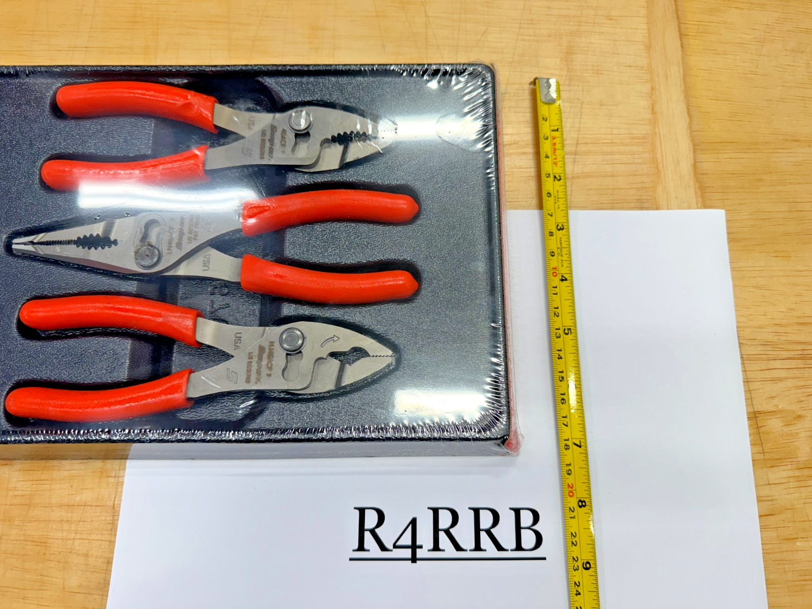 Snap-on Tools USA NEW SEALED 3pc ORANGE Soft Grip Slip Joint Pliers Set PL346ACO