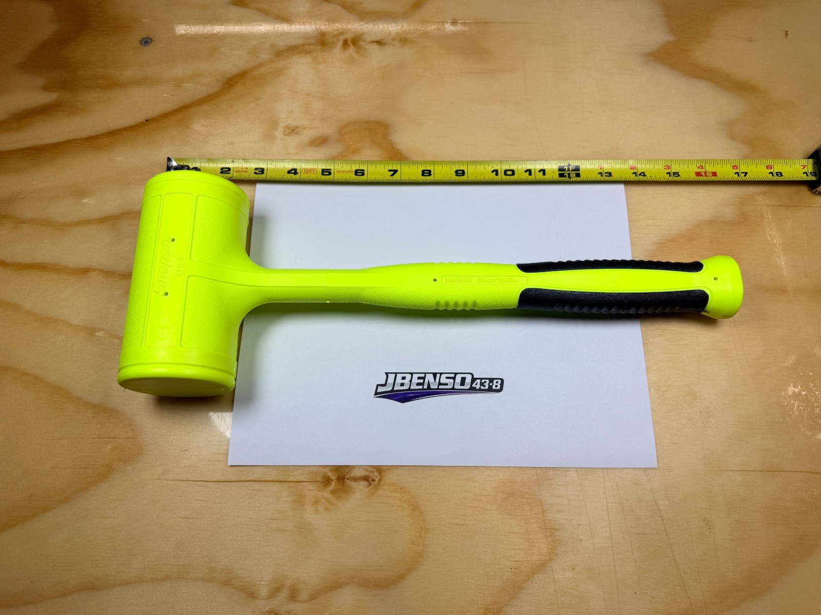 Snap-on Tools USA NEW HI-VIZ 56oz / 1550g Soft Face Dead Blow Hammer HBFE56HV