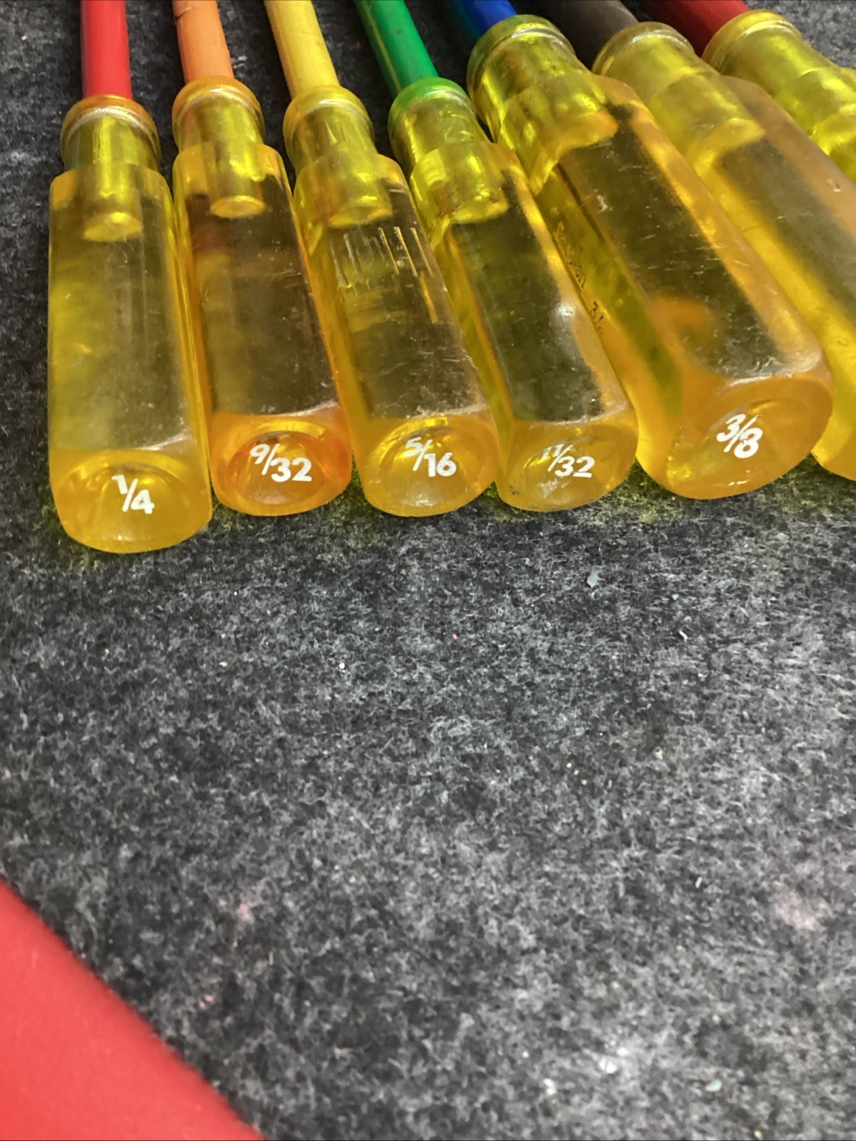 Snap-On ND-1070K Nutdriver Set Vintage Underlined Logo 1/4” – 1/2” 7 Pieces